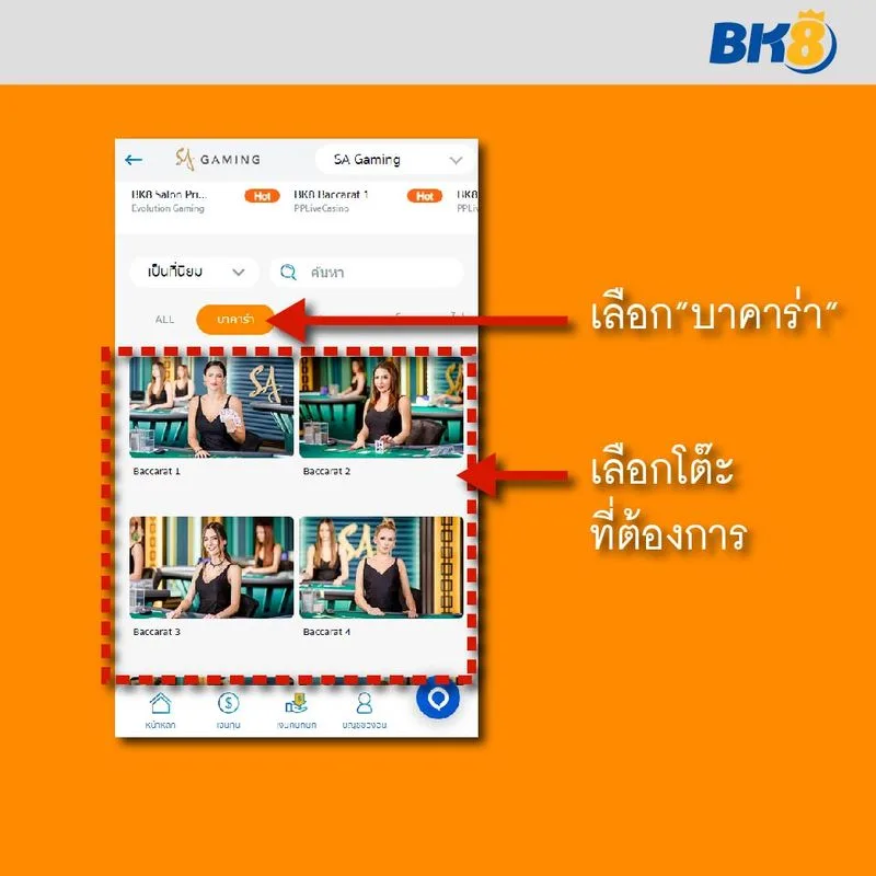 โปรโมชั่นและโบนัสสำหรับสายบาคาร่า
